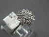 ESTATE .11CT DIAMOND 14KT WHITE GOLD 3D CLASSIC FLOWER STAR FUN RING