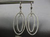 ESTATE LARGE 1.58CT DIAMOND 18KT WHITE GOLD 3D MULTI LINK OVAL HANGING EARRINGS