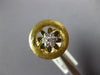 .19CT DIAMOND 18KT WHITE & YELLOW GOLD 3D MATTE & SHINY FLOWER CIRCULAR FUN RING