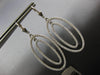 ESTATE LARGE 1.58CT DIAMOND 18KT WHITE GOLD 3D MULTI LINK OVAL HANGING EARRINGS