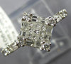 ESTATE .67CT DIAMOND 18K WHITE GOLD BAGUETTE & PRINCESS SQUARE ENGAGEMENT RING