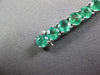 ESTATE LARGE 12.13CT AAA EMERALD 18KT WHITE GOLD 3D ROUND TENNIS BRACELET