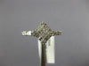 ESTATE .67CT DIAMOND 18K WHITE GOLD BAGUETTE & PRINCESS SQUARE ENGAGEMENT RING