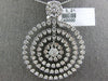 EXTRA LARGE 5.21CT DIAMOND 14K WHITE GOLD MULTI CIRCULAR FLOWER FLOATING PENDANT