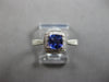 0.75CT DIAMOND & AAA TANZANITE 14KT WHITE GOLD SQUARE HALO ENGAGEMENT RING #27879