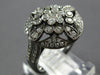 ESTATE LARGE .99CT DIAMOND 14KT WHITE GOLD CLASSIC FILIGREE FLOWER CIRCULAR RING