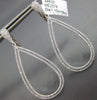 LARGE 1.10CT DIAMOND 18KT WHITE GOLD 2 ROW TEAR DROP PEAR SHAPE HANGING EARRINGS