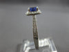 0.75CT DIAMOND & AAA TANZANITE 14KT WHITE GOLD SQUARE HALO ENGAGEMENT RING #27879