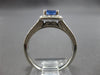 0.75CT DIAMOND & AAA TANZANITE 14KT WHITE GOLD SQUARE HALO ENGAGEMENT RING #27879
