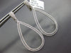 LARGE 1.10CT DIAMOND 18KT WHITE GOLD 2 ROW TEAR DROP PEAR SHAPE HANGING EARRINGS