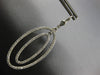 ESTATE LARGE 1.58CT DIAMOND 18KT WHITE GOLD 3D MULTI LINK OVAL HANGING EARRINGS