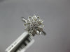 ESTATE .11CT DIAMOND 14KT WHITE GOLD 3D CLASSIC FLOWER STAR FUN RING