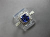 0.75CT DIAMOND & AAA TANZANITE 14KT WHITE GOLD SQUARE HALO ENGAGEMENT RING #27879