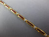 LONG 2.99CT DIAMOND & AAA RUBY 18KT 2 TONE GOLD PRINCESS CHANNEL TENNIS BRACELET