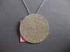 LARGE 2.0CT DIAMOND 14KT YELLOW GOLD 3D CLASSIC ROUND CIRCULAR FLOATING PENDANT
