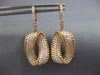 1.24CT DIAMOND 18KT ROSE GOLD 3D MULTI ROW FILIGREE LOVE KNOT HANGING EARRINGS