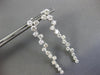 ESTATE LARGE 3.14CT DIAMOND 14KT WHITE GOLD 3D CLASSIC FUN HANGING EARRINGS