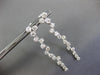ESTATE LARGE 3.14CT DIAMOND 14KT WHITE GOLD 3D CLASSIC FUN HANGING EARRINGS