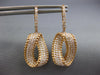1.24CT DIAMOND 18KT ROSE GOLD 3D MULTI ROW FILIGREE LOVE KNOT HANGING EARRINGS