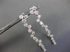 ESTATE LARGE 3.14CT DIAMOND 14KT WHITE GOLD 3D CLASSIC FUN HANGING EARRINGS