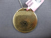 LARGE 2.0CT DIAMOND 14KT YELLOW GOLD 3D CLASSIC ROUND CIRCULAR FLOATING PENDANT