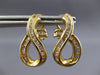 1.0CT DIAMOND 18KT YELLOW GOLD BAGUETTE TEAR DROP SEMI INFINITY CLIP ON EARRINGS