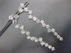 ESTATE LARGE 3.14CT DIAMOND 14KT WHITE GOLD 3D CLASSIC FUN HANGING EARRINGS
