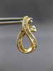 1.0CT DIAMOND 18KT YELLOW GOLD BAGUETTE TEAR DROP SEMI INFINITY CLIP ON EARRINGS