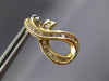 1.0CT DIAMOND 18KT YELLOW GOLD BAGUETTE TEAR DROP SEMI INFINITY CLIP ON EARRINGS