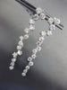 ESTATE LARGE 3.14CT DIAMOND 14KT WHITE GOLD 3D CLASSIC FUN HANGING EARRINGS