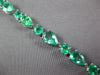 LARGE 12.10CT DIAMOND & AAA EMERALD 18KT WHITE GOLD ROUND & PEAR SHAPE BRACELET