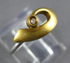ESTATE .02CT DIAMOND PLATINUM & 18KT YELLOW GOLD ETOILE FRIENDHSHIP RING #27272