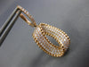 1.24CT DIAMOND 18KT ROSE GOLD 3D MULTI ROW FILIGREE LOVE KNOT HANGING EARRINGS