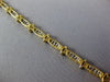 ESTATE WIDE & LONG 6.37CT DIAMOND & AAA RUBY 18KT YELLOW GOLD 3D TENNIS BRACELET