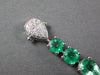 LARGE 12.10CT DIAMOND & AAA EMERALD 18KT WHITE GOLD ROUND & PEAR SHAPE BRACELET