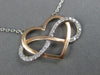 LARGE .56CT DIAMOND 14KT WHITE AND ROSE GOLD HEART INFINITY BY THE YARD NECKLACE