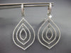 ESTATE LARGE 1.63CT DIAMOND 18KT WHITE GOLD MULTI ROW TEAR DROP HANGING EARRINGS
