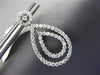 ESTATE 1.80CT DIAMOND 14KT WHITE GOLD FLOWER DOUBLE TEAR DROP HANGING EARRINGS