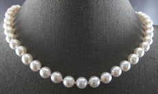 0.05CT DIAMOND & AAA SOUTH SEA PEARL 14K WHITE GOLD FILIGREE LOVE NECKLACE #27886