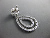 ESTATE 1.80CT DIAMOND 14KT WHITE GOLD FLOWER DOUBLE TEAR DROP HANGING EARRINGS