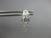 LARGE 1.73CT DIAMOND 18KT WHITE GOLD CLUSTER EMERALD & KITE CUT HANGING EARRINGS