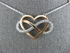 LARGE .56CT DIAMOND 14KT WHITE AND ROSE GOLD HEART INFINITY BY THE YARD NECKLACE