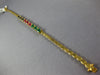 ESTATE 4.27CT DIAMOND & AAA MULTI GEM 18K YELLOW GOLD OVAL & ROUND LOVE BRACELET