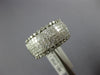WIDE 1.65CT DIAMOND 18KT WHITE GOLD ROUND & PRINCESS MULTI ROW ANNIVERSARY RING