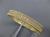 WIDE 2.49CT DIAMOND 14KT YELLOW GOLD 3D MULTI ROW ETERNITY CUFF BANGLE BRACELET