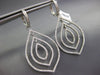 ESTATE LARGE 1.63CT DIAMOND 18KT WHITE GOLD MULTI ROW TEAR DROP HANGING EARRINGS