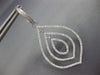 ESTATE LARGE 1.63CT DIAMOND 18KT WHITE GOLD MULTI ROW TEAR DROP HANGING EARRINGS