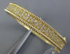 WIDE 2.49CT DIAMOND 14KT YELLOW GOLD 3D MULTI ROW ETERNITY CUFF BANGLE BRACELET