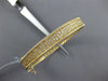 WIDE 2.49CT DIAMOND 14KT YELLOW GOLD 3D MULTI ROW ETERNITY CUFF BANGLE BRACELET