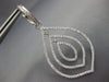 ESTATE LARGE 1.63CT DIAMOND 18KT WHITE GOLD MULTI ROW TEAR DROP HANGING EARRINGS